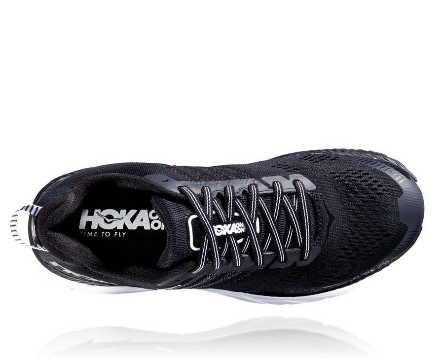 Hoka One One Clifton 6 Promenadskor Dam - Svarta/Vita - BEXAH-9142